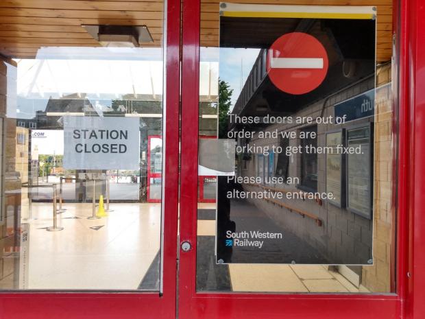 Dorset Echo: Weymouth train station was closed on the first day of rail worker's strikes. Picture: Cristiano Magaglio